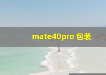 mate40pro 包装